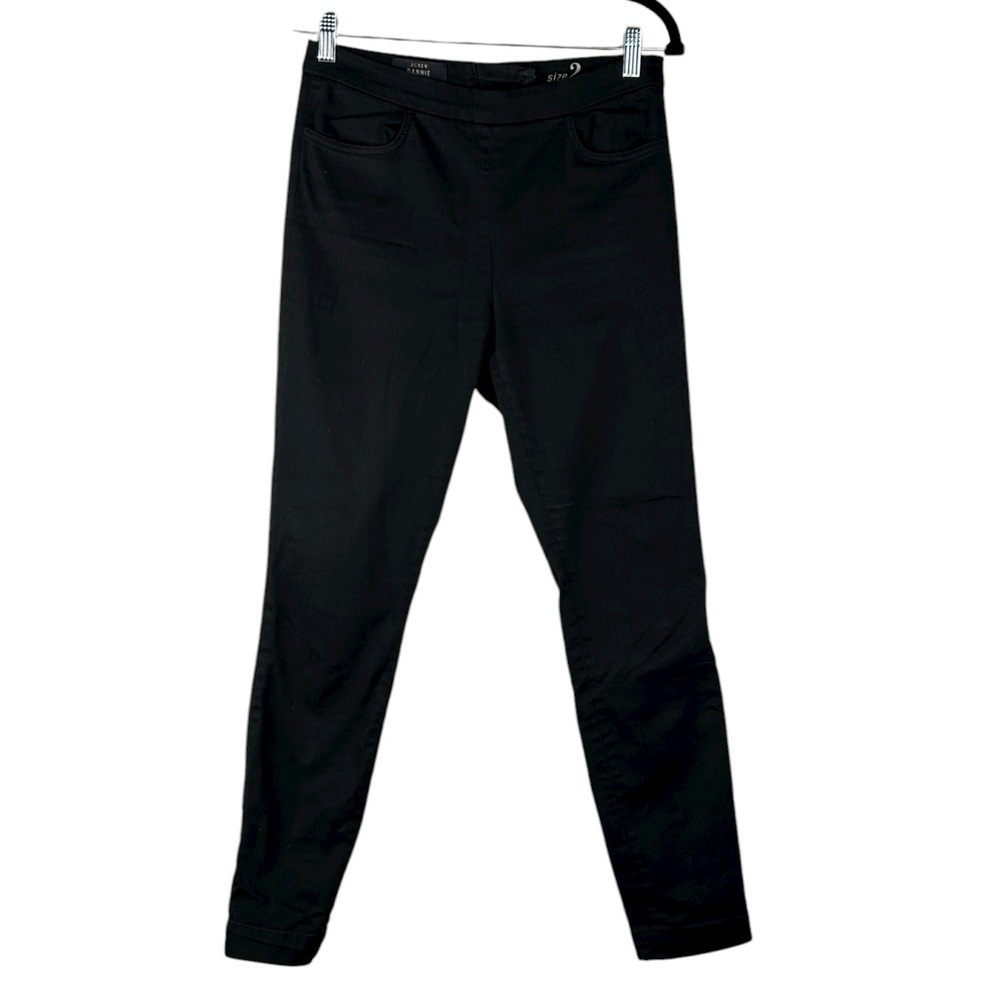 J. Crew Black Dannie‎ Pull On Back Zipper Business Career Skinny Pants Size 2